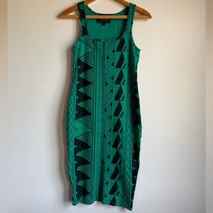 Women's Hawaiian Tanoa Teal and Black Maxi Dress